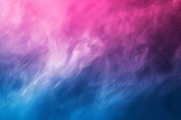 A blue and pink background with a purple flame