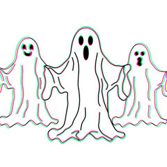 illustration of a halloween ghost
