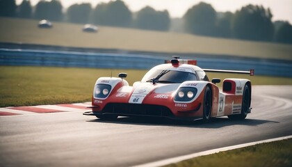 racing car on the road