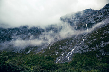 fog in the mountains