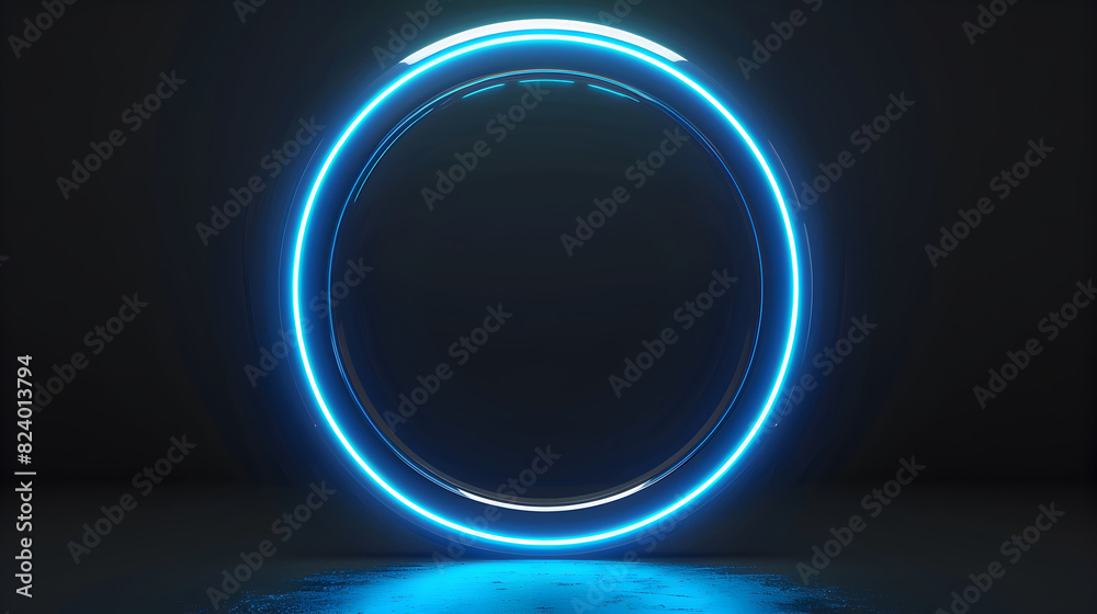 Poster neon ring with space for text