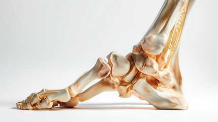 Meticulously detailed anatomical model of the human feet and lower legs, Anatomical foot skeleton model