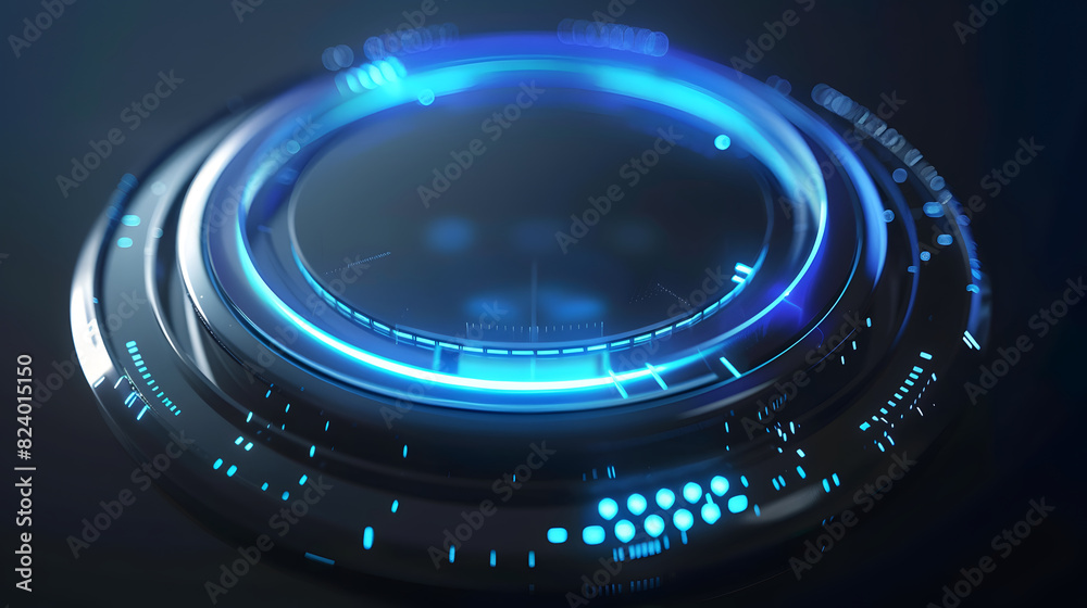 Poster neon ring with space for text
