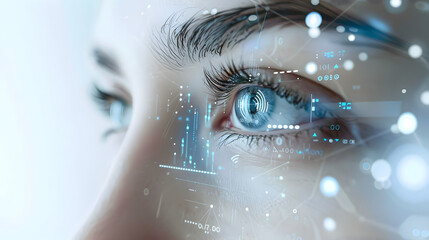 A close-up eye on modern technology