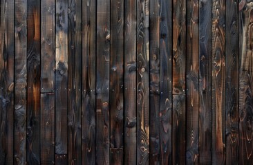 Dark brown wood paneling wall background for photography backdrop