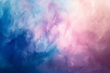 A painting of a sky with blue and pink colors