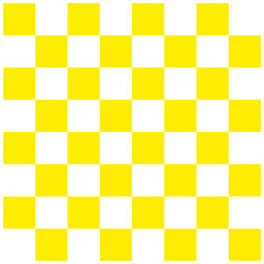 SQUARED CHESS BOARD WITH WHITE AND YELLOW SQUARES