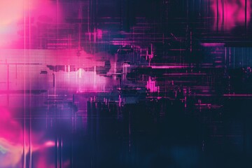 A computer generated image with a pink background and purple lines