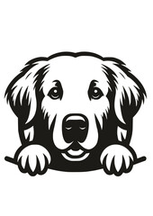 PEEKING GOLDEN RETRIEVER Svg, Peeking Golden Retriever Clipart, Peeking Golden Retriever Svg Files For Cricut , Dog SVG, Dog breed SVG, Golden Retriever Silhouette