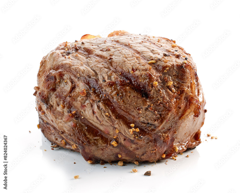 Sticker freshly grilled juicy steak