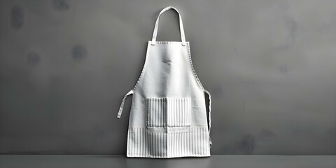 Mockup of a white apron on a blank background for showcasing products and branding opportunities. Concept Photography, Branding, Product Showcase, Mockup Design
