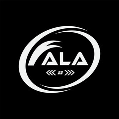 ALA letter logo Design. ALA Simple and modern monogram logo. ALA Abstract Alphabet vector Design.