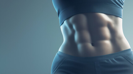 Fototapeta premium 腹筋のモデル