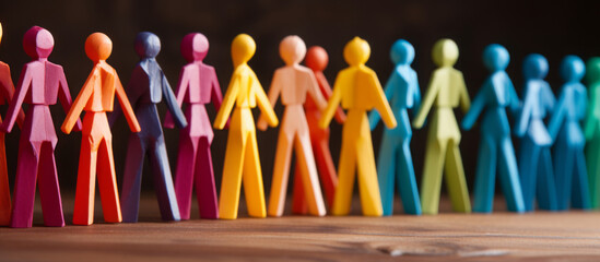 People of all colors holding hands, inclusive business mindset values dignity and respect for all individuals