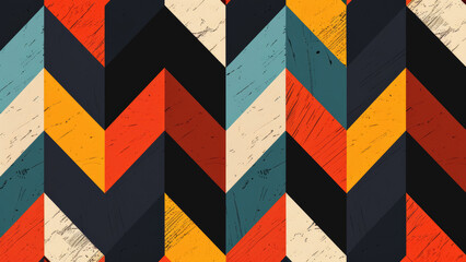 Intricate herringbone colorful pattern background, geometric, vibrant hues
