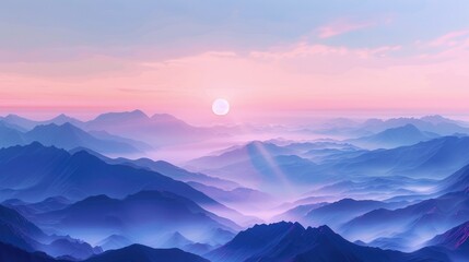 Sunrise over the majestic indigo mountains