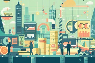 Illustration of venture capital funding in the context of a new tech startup, showing the infusion of capital and resources