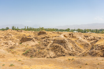 Ruins of Ancient Panjakent,  old settlement in Tajikistan
