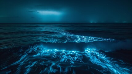 The normally dark and mysterious ocean comes alive at night with the enchanting glow of...