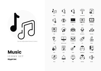 Music icons collection. Set contains such Icons as 