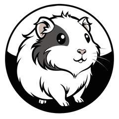 Guinea Pig Icon: Vector Illustration Perfect for Circular Designs