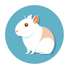 Guinea Pig Icon: Vector Illustration Perfect for Circular Designs