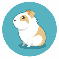 Guinea Pig Icon: Vector Illustration Perfect for Circular Designs