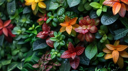 Exotic plant wall