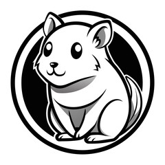 Hamster Icon: Vector Illustration Perfect for Circular Designs