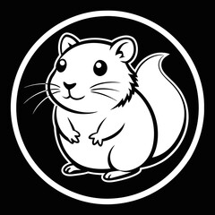 Hamster Icon: Vector Illustration Perfect for Circular Designs