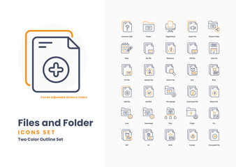 files and folder icons collection. Set contains such Icons as 