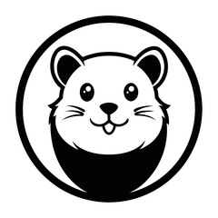 Hamster Icon: Vector Illustration Perfect for Circular Designs