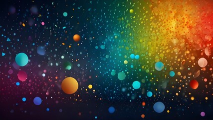 Colorful Shapes Symphony: Abstract Particles Background, AI-generated image of stunning colors background. Vibrant Shapes Background.