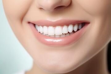 Woman's Smile with Natural Lipstick