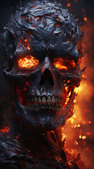 Skull Engulfed in Flames