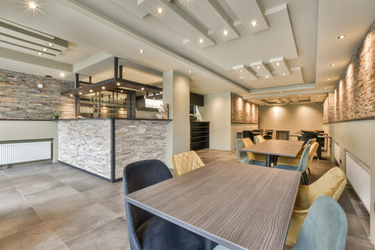 Modern open-plan cafe interior at Blassiusstraat 5-1