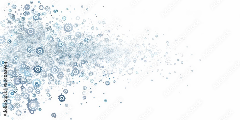 Aufkleber A Creative and Dynamic Representation of Interlocking Gears, Symbolizing the Complexity and Precision of Mechanical Engineering and Technology, Generative AI
