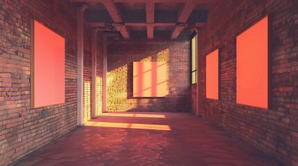 Add depth and texture to your walls with this realistic 3D empty wall frame mockup.