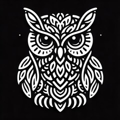 Obraz premium Black and white owl