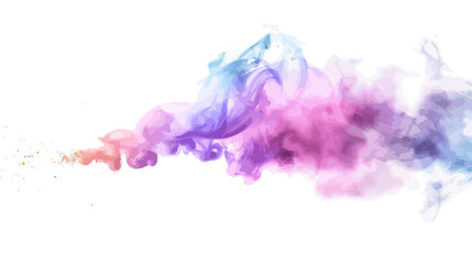 Bright abstract waves of smoke on white - artistic concept background	
