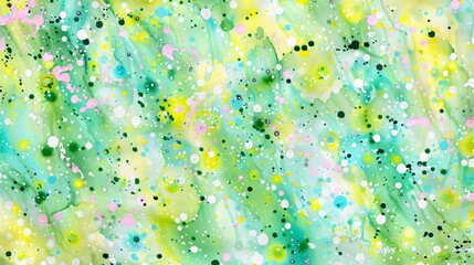 Colorful abstract acrylic paint splatter on canvas for artistic backgrounds