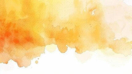 Abstract orange watercolor background with splashes and textures