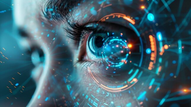 The scientists eyes widen in amazement as they unlock a new discovery through the quantum computing interface.