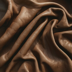 Brown leather, geometric patterns. Generative AI
