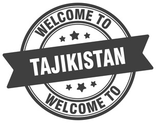 Welcome to Tajikistan stamp. Tajikistan round sign