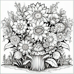  Floral Coloring Page for Kids and Adults - Fun and Relaxing Flower Coloring Activity