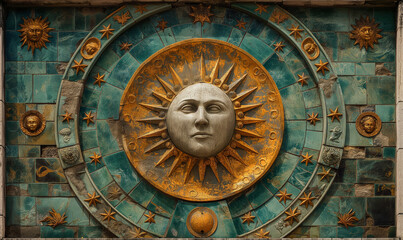 Obraz premium Background with an abstract image of the solar system.