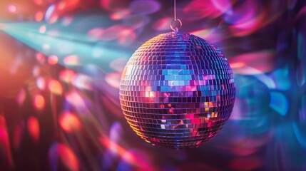 Obraz premium disco ball with lights.