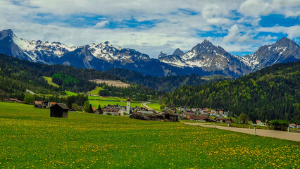 landscape with mountains austria