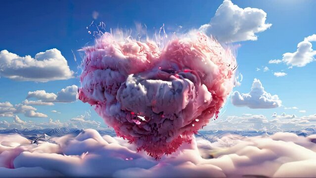 Heart made of clouds